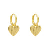 Laura Ashley Silver Picnic Basket Weave Heart Hoop Earrings-0