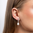 Diamonfire Statement Zirconia Drop Earrings Shell Pearl-1