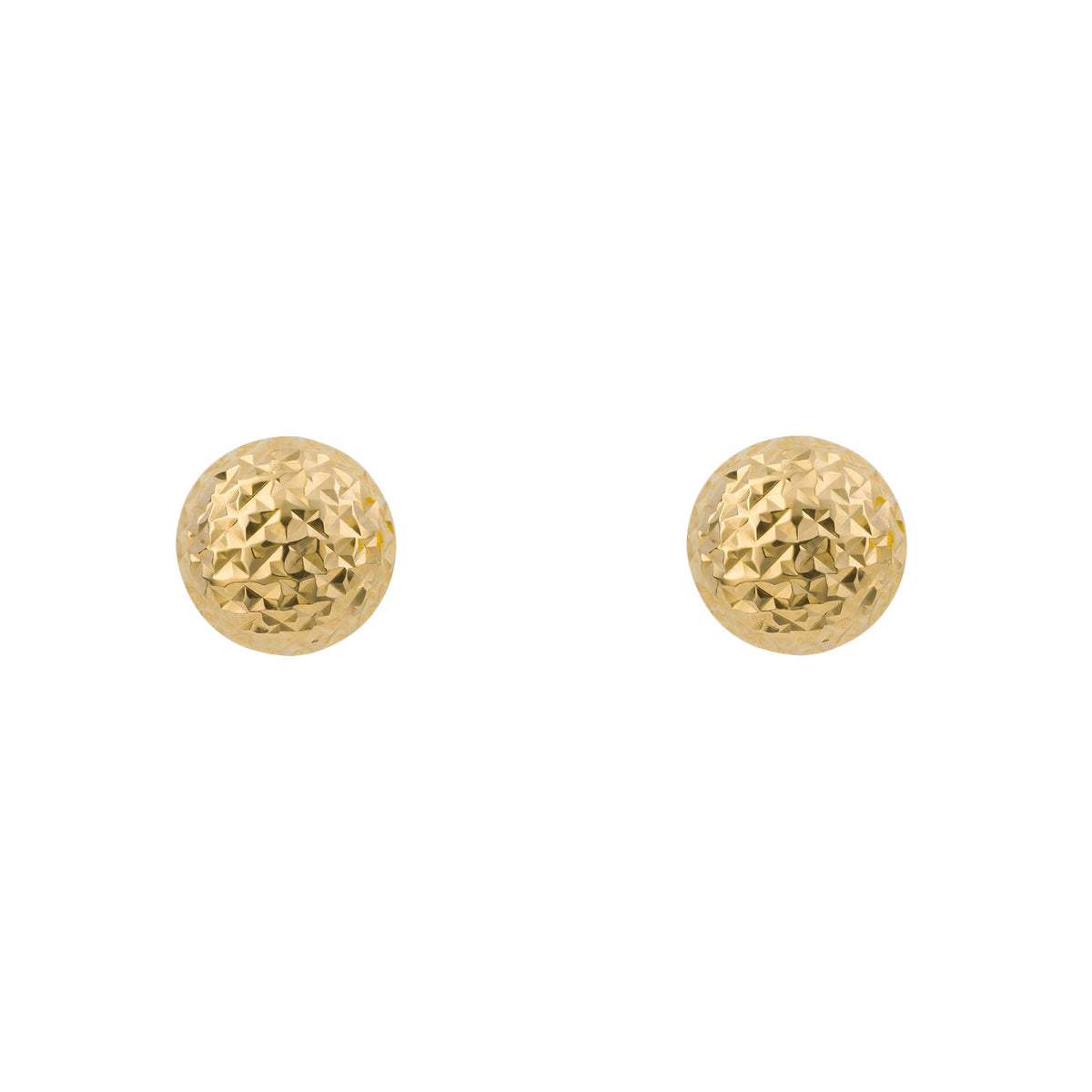 Elements Gold Textured Ball Stud Earrings-2