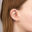 Elements Gold Textured Ball Stud Earrings-3