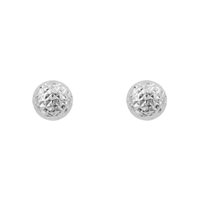 Elements Gold Textured Ball Stud Earrings-0