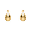 Elements Gold Plain Teardrop Stud Earrings-0