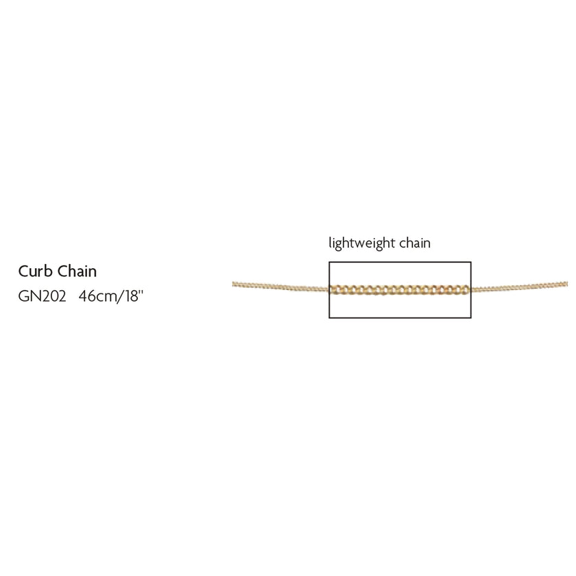 Elements Gold 0.6mm Curb Chain 46cm-3