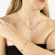 Elements Gold Heart and Flower Charm Necklace-2