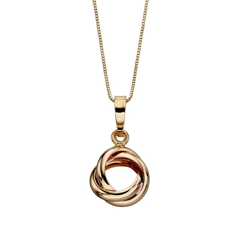 Elements Gold Twisted Knot Pendant-0
