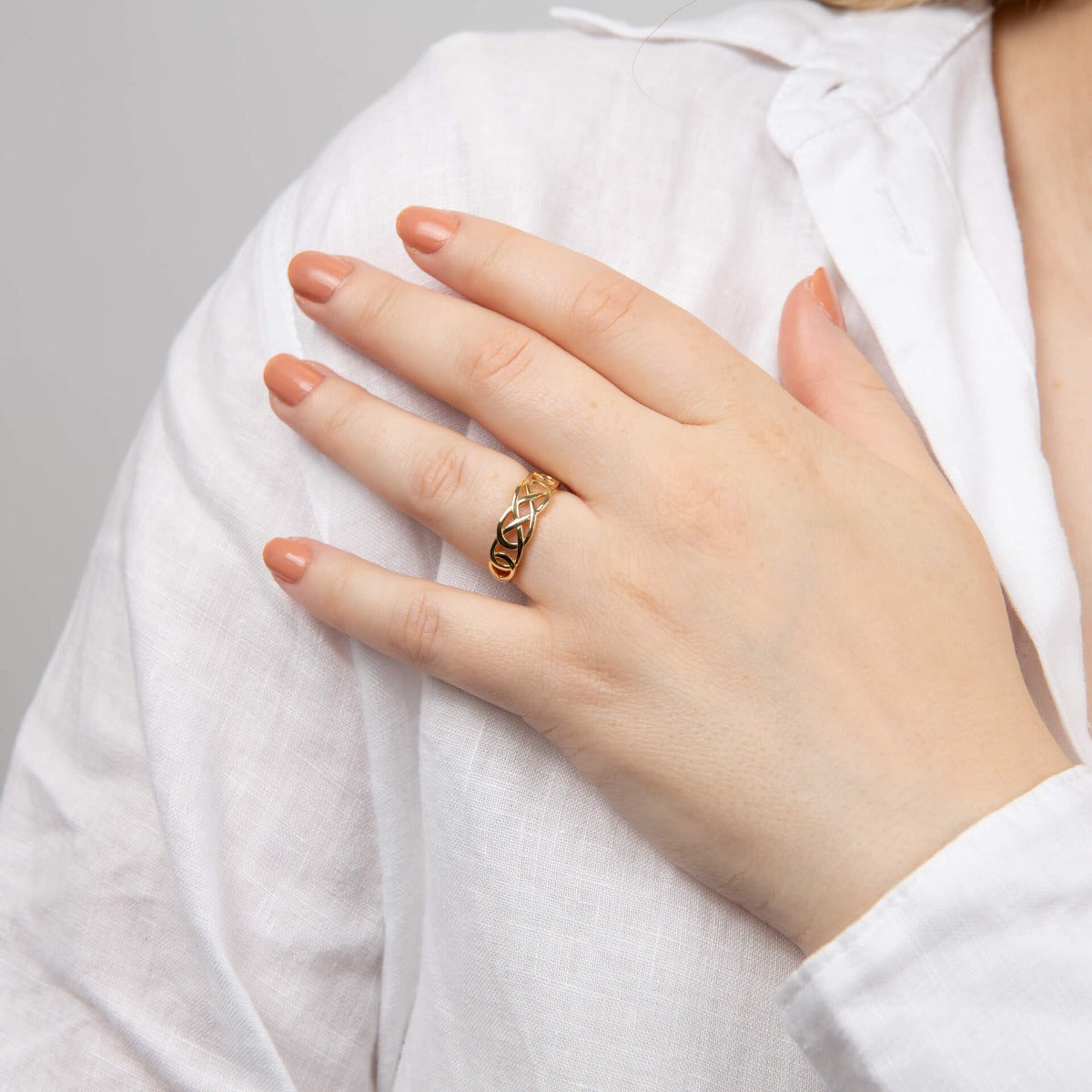 Elements Gold Celtic Pattern Ring-4