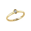 Elements Gold Rounded Bezel Diamond Ring