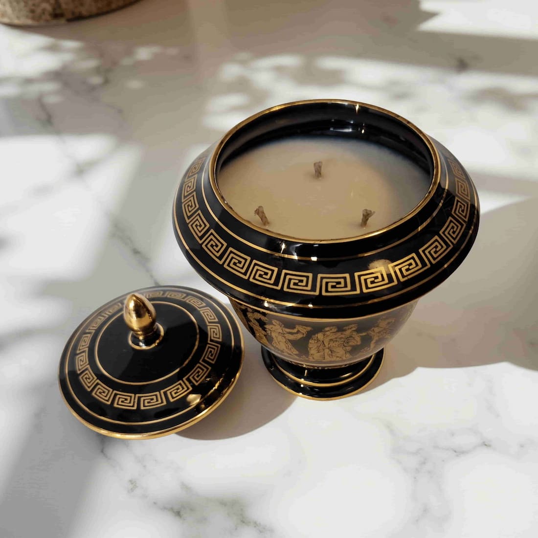 Repurposed Greek Urn Candle