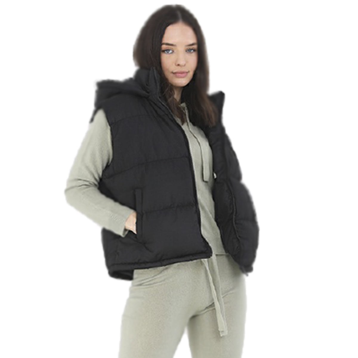 Ladies Brave Soul Mila Padded Gilet(UK 🇬🇧 delivery Only)
