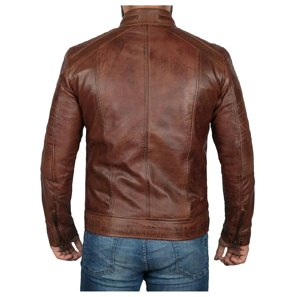 Men’s Oxblood Bomber Leather Jacket – Multiple Colour Options