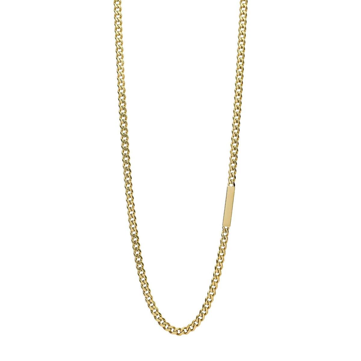 Fred Bennett Chain Necklace with Offset Engravable Bar