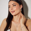 Diamonfire Statement Zirconia Drop Earrings Shell Pearl-3