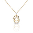 Diamonfire Interlinked Plain and Zirconia Rings Necklace-0