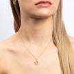 Diamonfire Interlinked Plain and Zirconia Rings Necklace-1