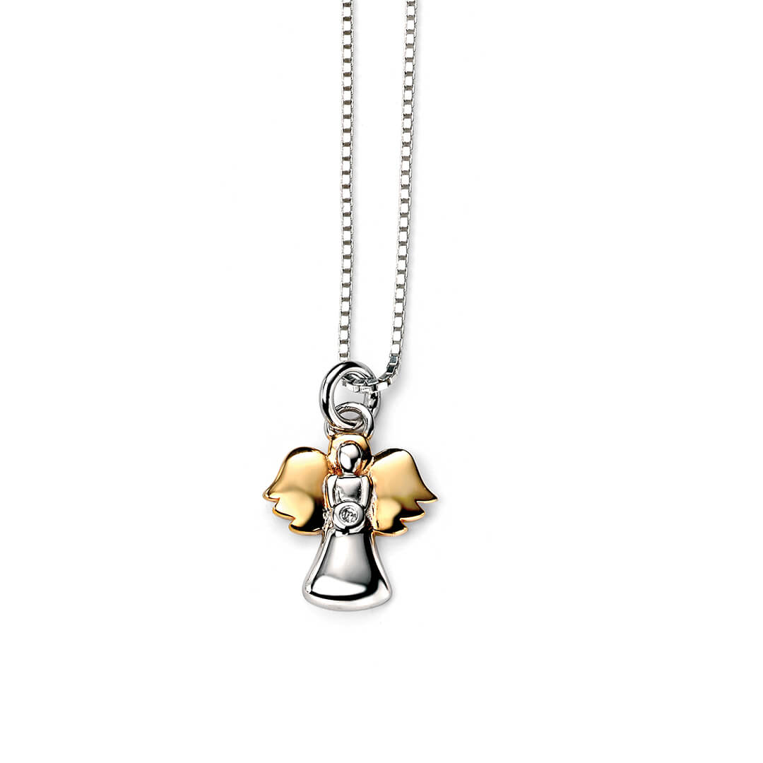 D For Diamond Angel Pendant With Diamond-0