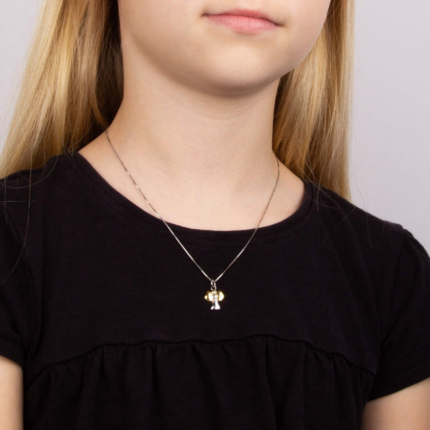 D For Diamond Angel Pendant With Diamond-1