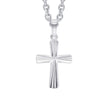 Beginnings Diamond Cut Detailed Cross Pendant-0