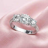 Beginnings Trilogy CZ Ring In Sterling Silver