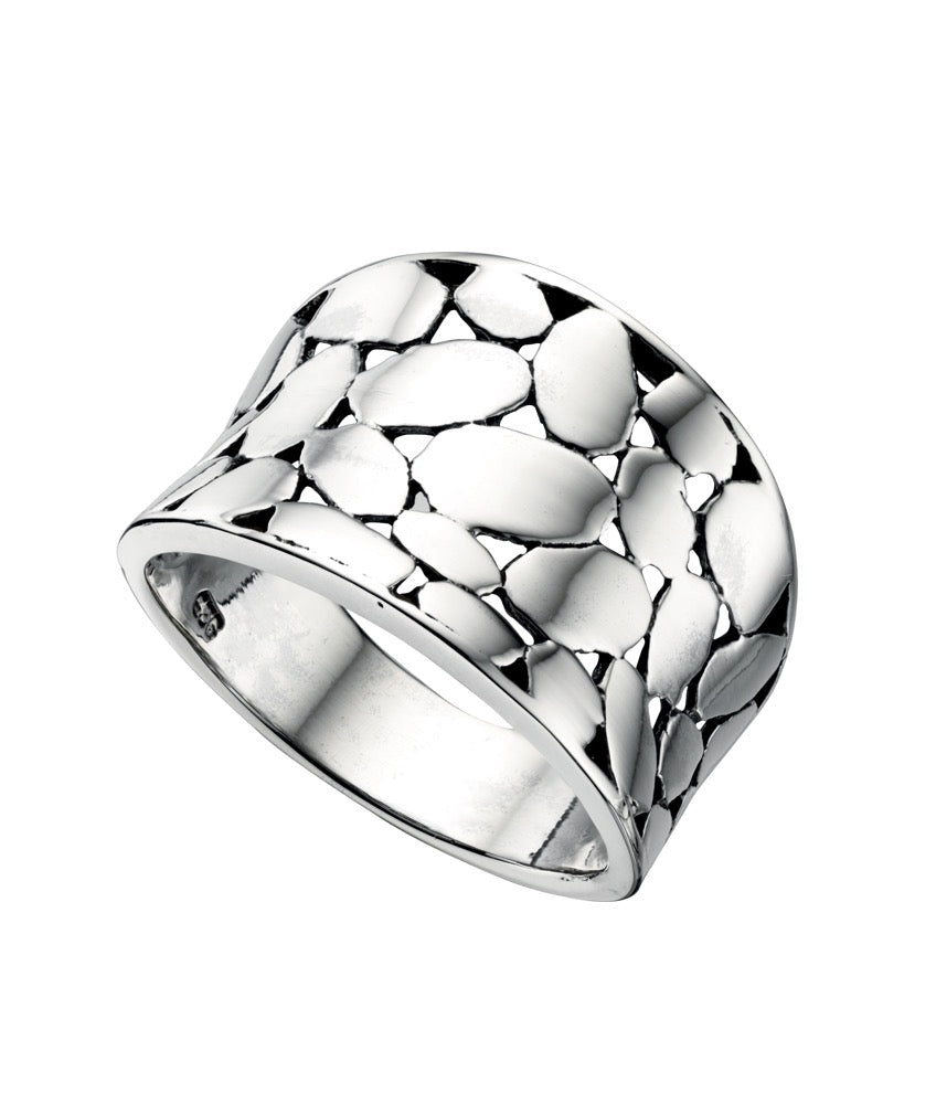 Beginnings Wide Textured Ring-0