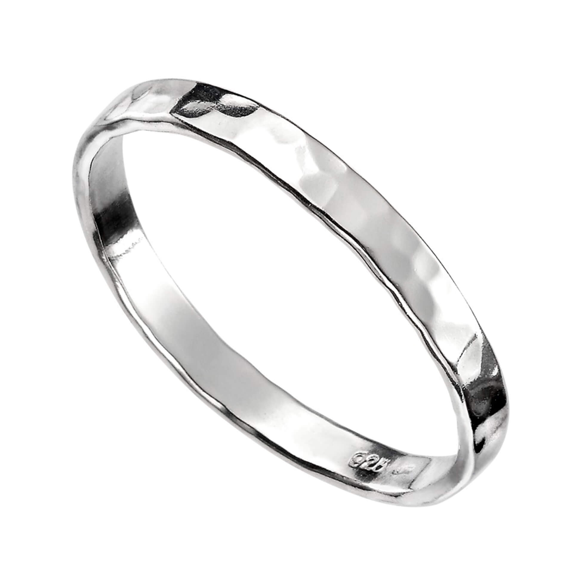 Beginnings Thin Hammered Band Ring-0
