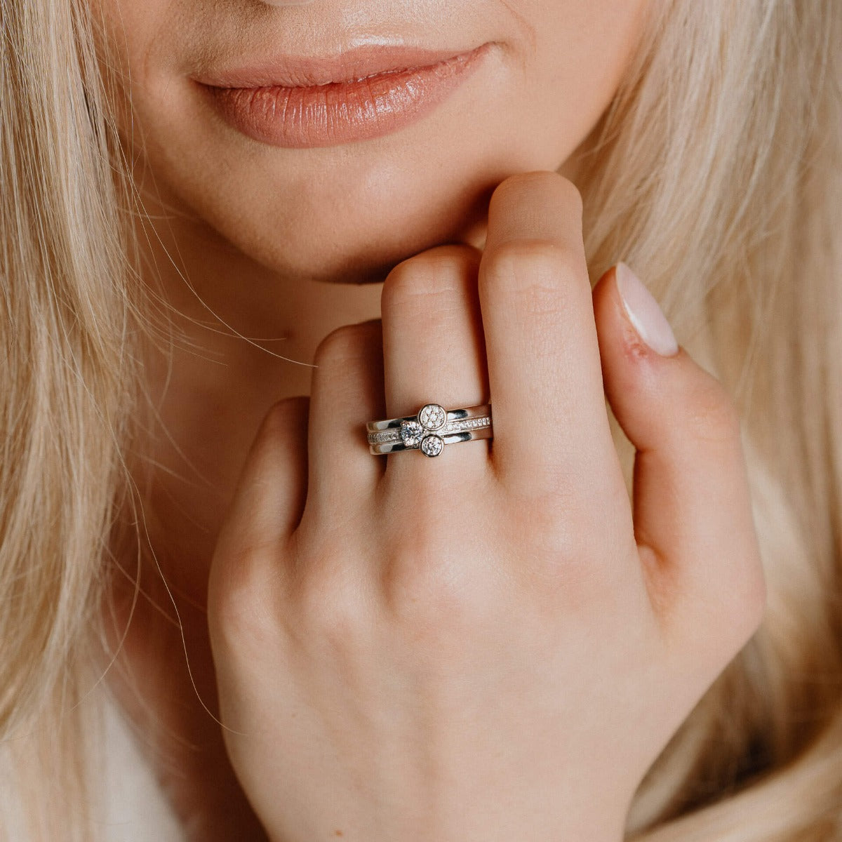 Diamonfire Triple Stacked Band Ring-2