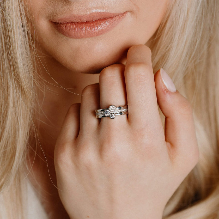Diamonfire Triple Stacked Band Ring-2