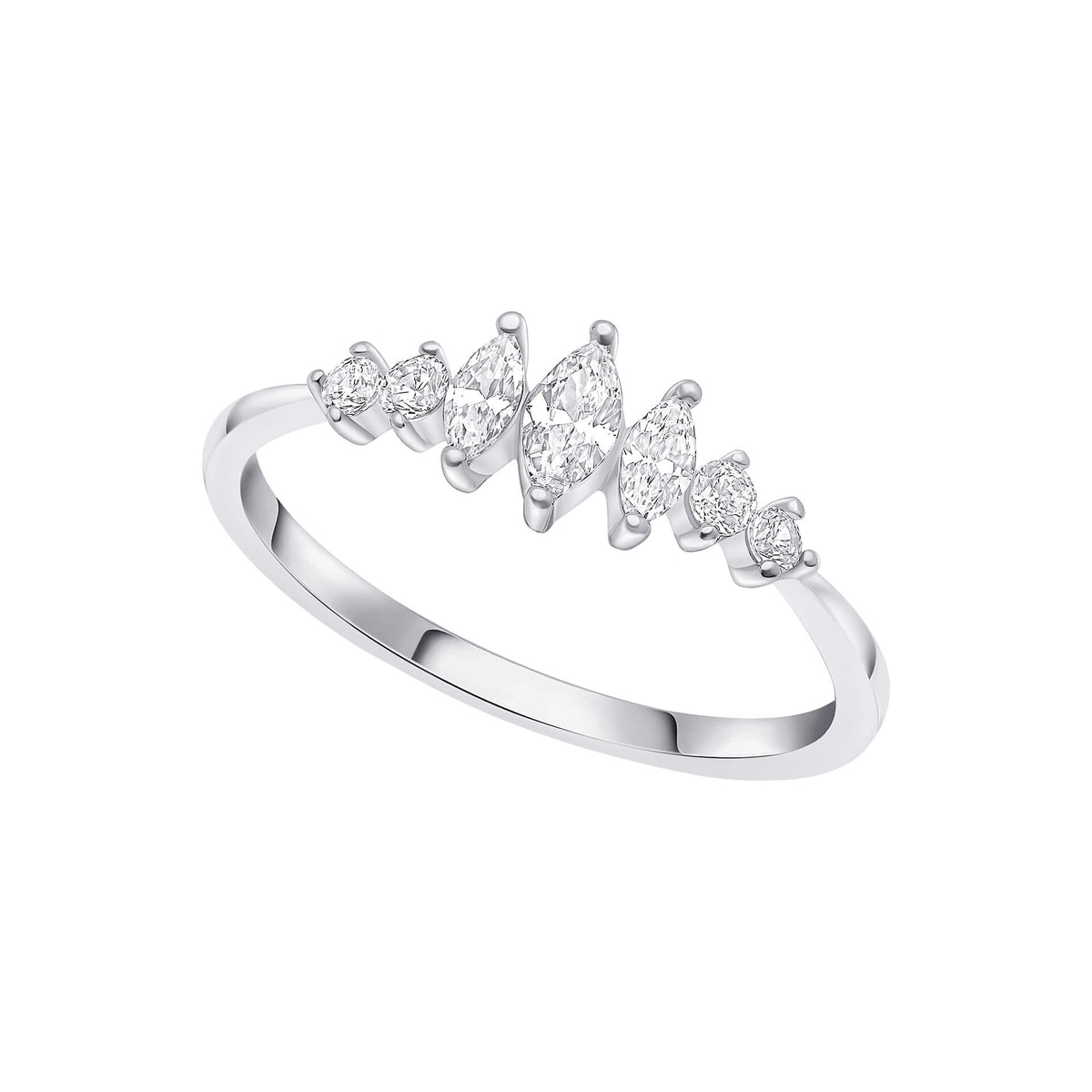 Beginnings Graduated Marquise Cubic Zirconia Ring-0