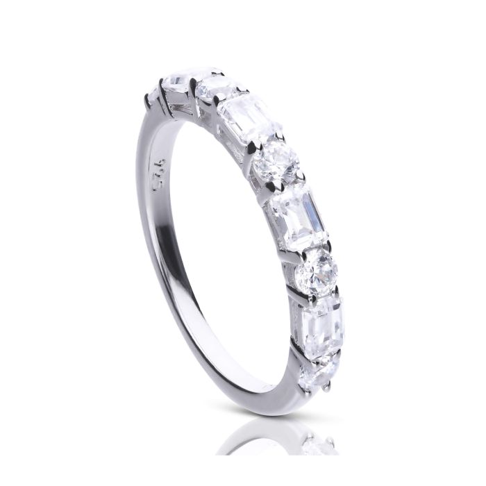 Diamonfire Baguette and Round Zirconia Ring-0
