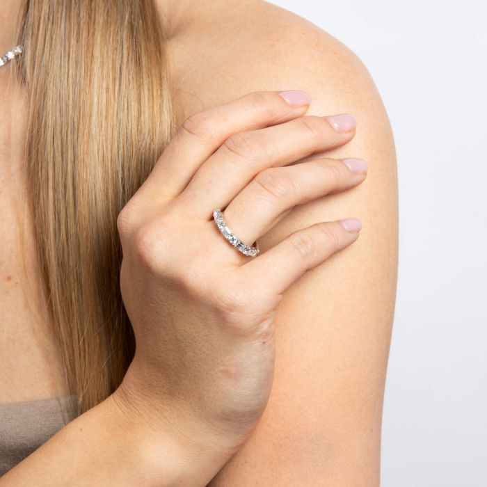 Diamonfire Baguette and Round Zirconia Ring-1