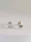 Lab Created Simulated Excellent Diamonds VVS1 18K White Gold P Earrings Stud