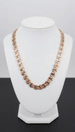 14 Ct Rose Gold Filled Double Figaro Curb Chain Necklace 20, 24 Inch
