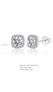 Elevate Your Style with Luxurious Lab-Created Simulated Diamond Halo Stud Earrings