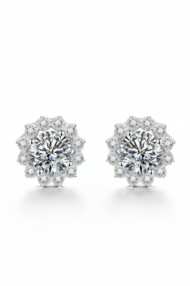2.56 Ctw Excellent VVS1 Lab Created Simulated Diamond Stud In 9 Ct White Gold Pl