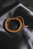 18 K Yellow  Gold Plated Link Chain Bracelet 15+5 cm