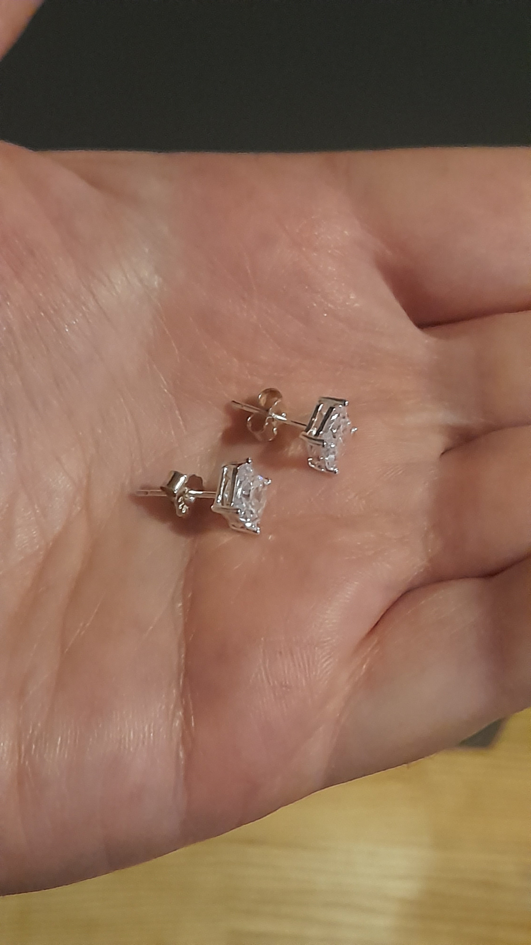 925 Sterling Silver 1.00 Ct Square Earrings Stud 6mm Sparkling Briliant Zircon