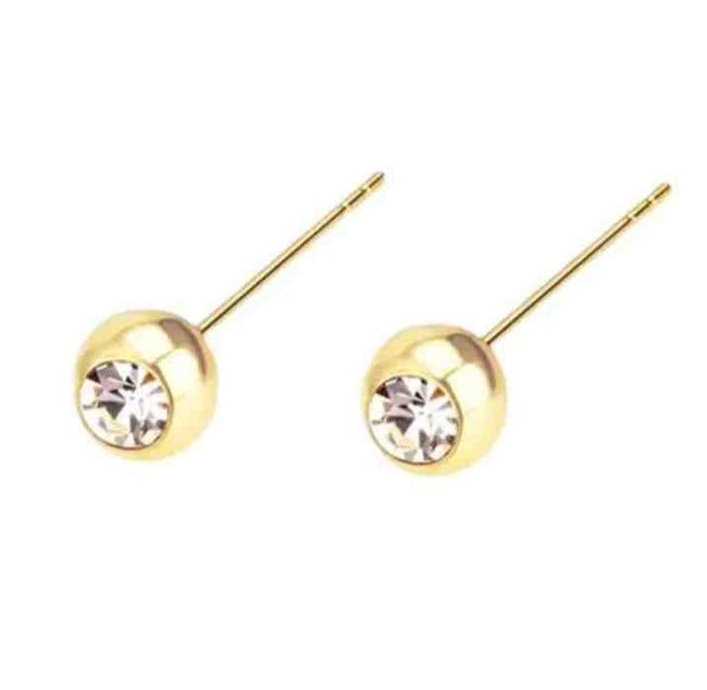 Elevate Your Elegance with 18K Gold Zircon Stud Earrings
