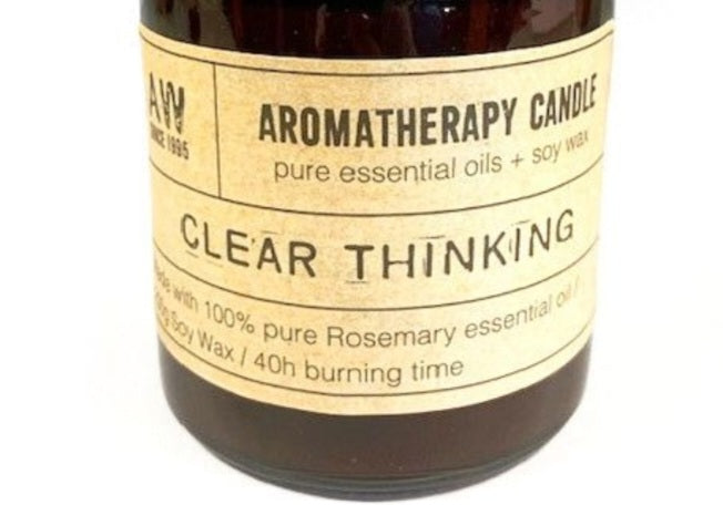 Aromatherapy Candle Natural Soy Wax 100% Essential Oil - Clear Thinking