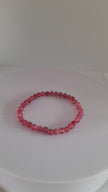 Pink Rubellite Pearl Charm Beads  925 Sterling Silver Bracelet Set