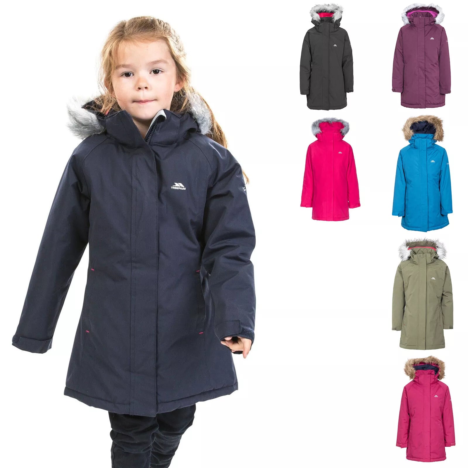 Girls Trespass Fame Waterproof Parka Jacket(UK 🇬🇧 delivery Only)