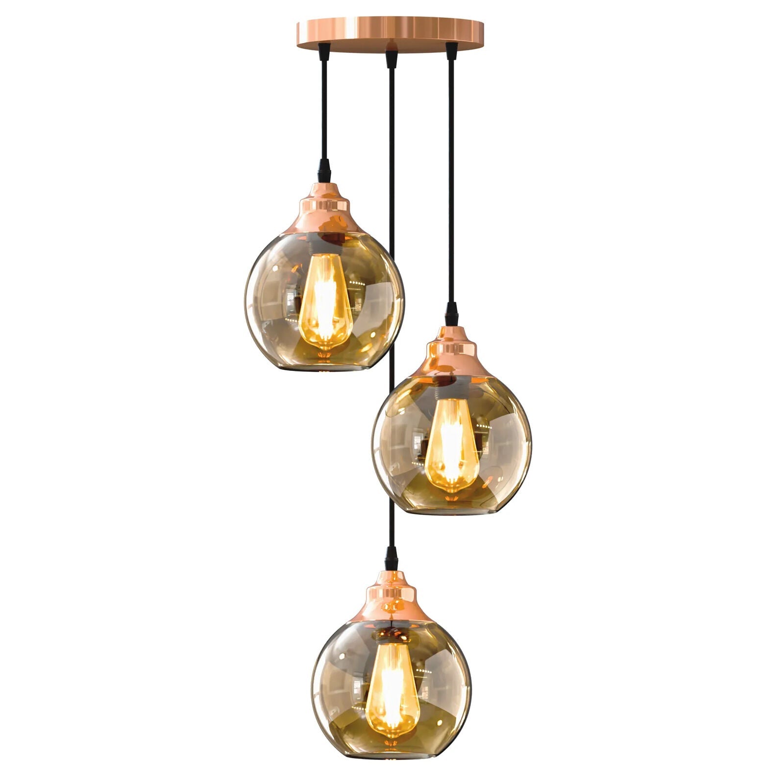 Luxury Light Chandelier Modern Glass Pendant Lamp Light~5871( Free UK 🇬🇧 delivery)