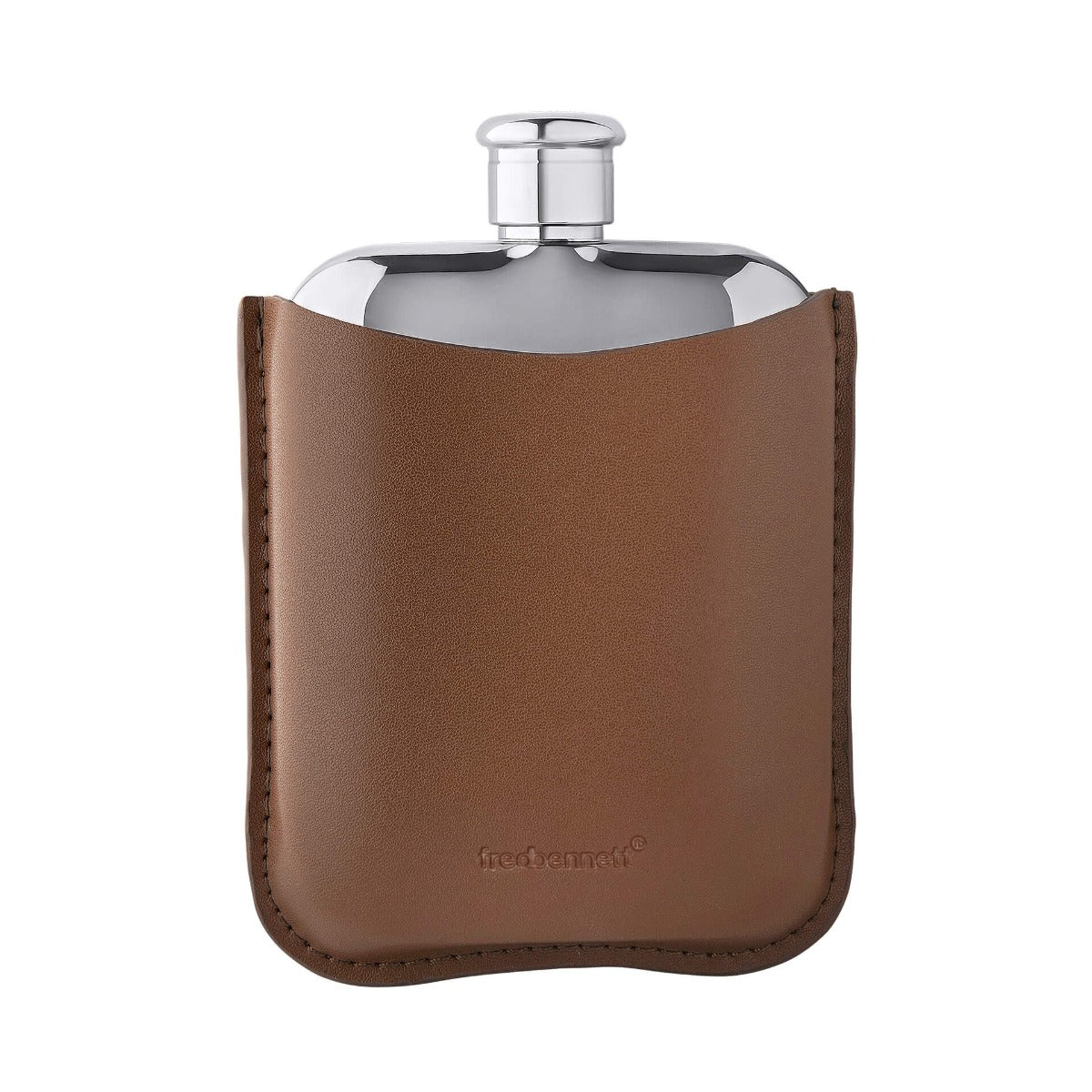 Fred Bennett Hip Flask with Leather Sleeve-0