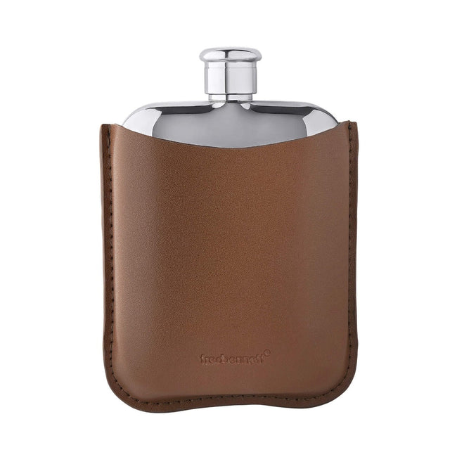 Fred Bennett Hip Flask with Leather Sleeve-0