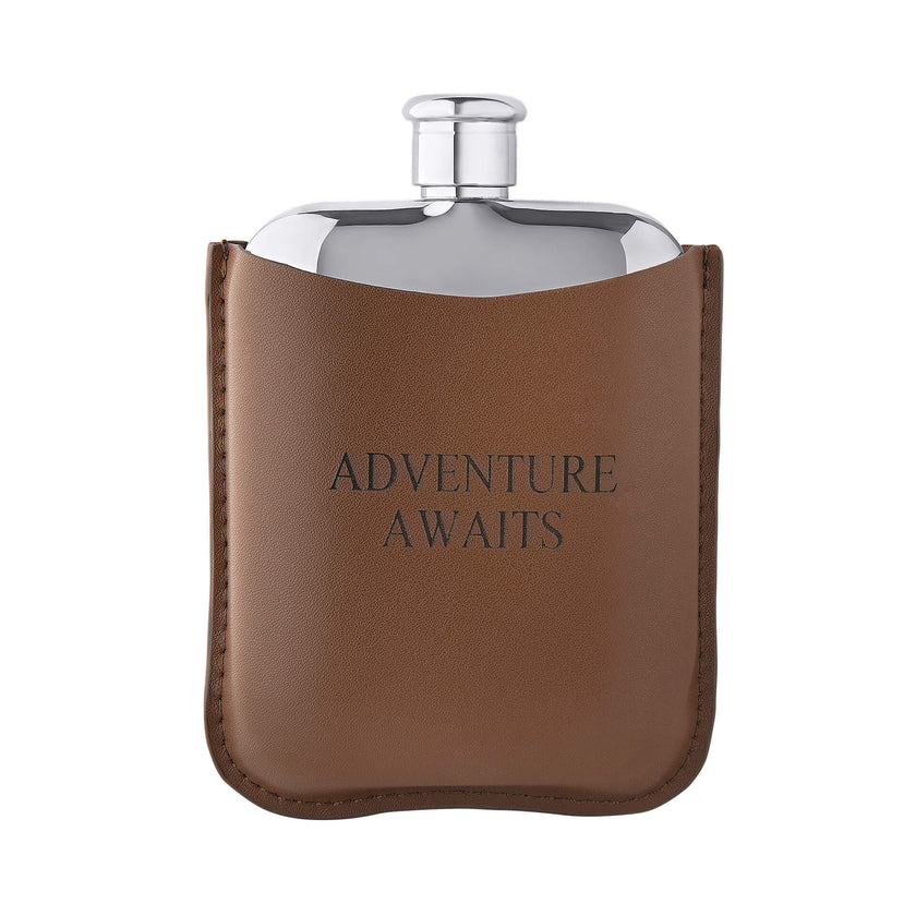 Fred Bennett Hip Flask with Leather Sleeve-4