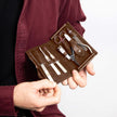 Fred Bennett Brown Leather and Stainless Steel Travel Manicure Set-1