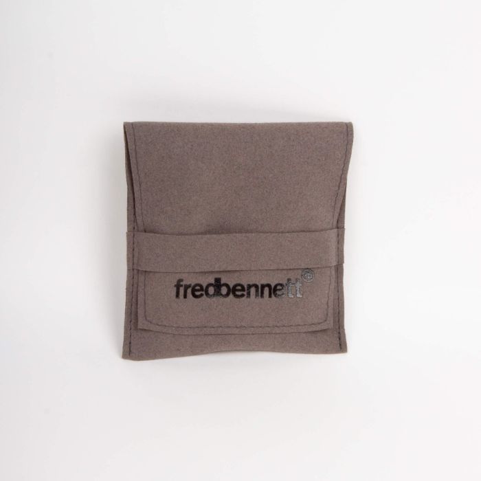 Fred Bennett Brushed Steel Ring with IP detail and CZ